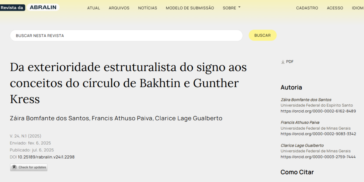 artigo bakhtin